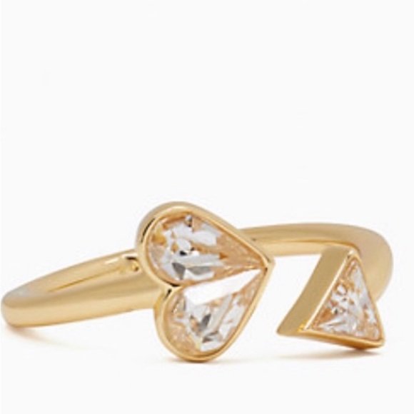 Kate Spade Rock Solid Stone Heart Ring NEW - Picture 3 of 11